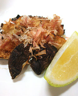 原木しいたけ（生椎茸）の網焼き作り方レシピ